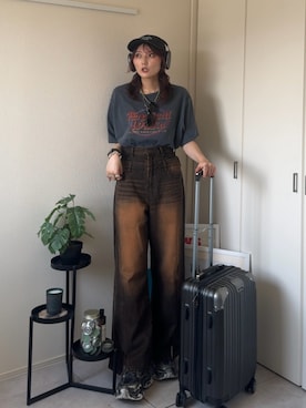 「SLY（スライ）のアイテム」を使った、Yurinaさん（レディース・166cm）の夏コーディネート
