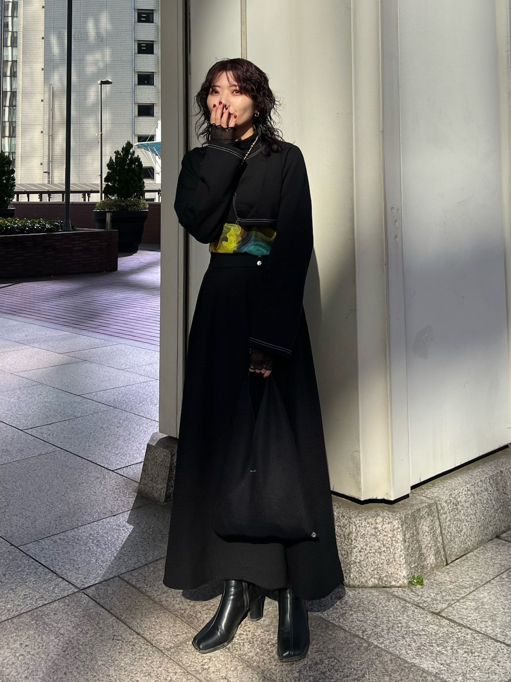 Yurinaさんの「シームミドルブーツ（MURUA）」を使ったコーディネートの1枚目の写真
