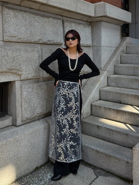 「EVOL（イーボル）のアイテム」を使った、Yurinaさん（レディース・166cm）の冬コーディネート