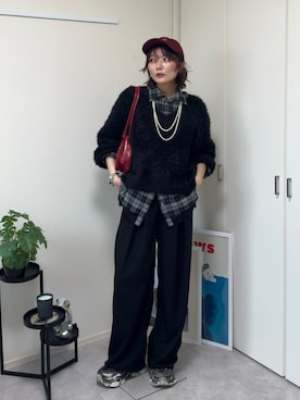 「アイテム（スラックス）」を使った、Yurinaさん（レディース・166cm）の秋コーディネート