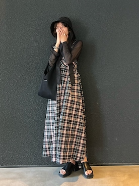 「KBF（ケイビーエフ）のアイテム」を使った、Yurinaさん（レディース・166cm）の夏コーディネート