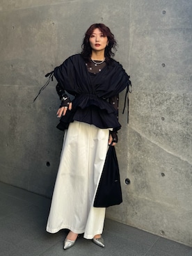 「MM6 Maison Margiela（ｴﾑｴﾑｼｯｸｽ ﾒｿﾞﾝ ﾏﾙｼﾞｪﾗ）のアイテム」を使った、Yurinaさん（レディース・166cm）の春コーディネート