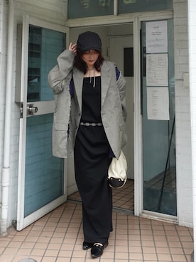 「アイテム（チョーカー）」を使った、Yurinaさん（レディース・166cm）の秋コーディネート