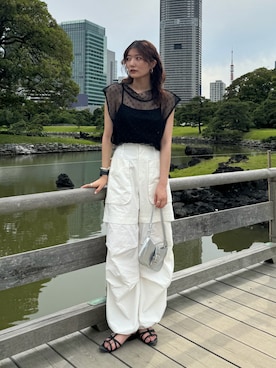 「GU（ジーユー）のアイテム」を使った、Yurinaさん（レディース・166cm）の夏コーディネート