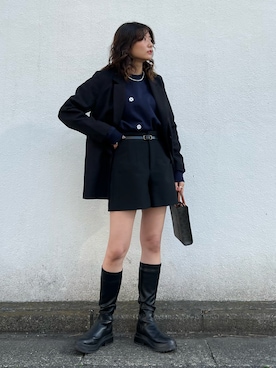 「Firsthand（ファーストハンド）のアイテム（スウェット）」を使った、Yurinaさん（レディース・166cm）の春コーディネート