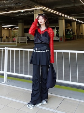 「SLY（スライ）のアイテム」を使った、Yurinaさん（レディース・166cm）の秋コーディネート