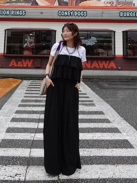「MARNI（マルニ）のアイテム」を使った、Yurinaさん（レディース・166cm）の夏コーディネート