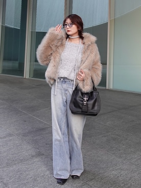 「アイテム（ハンドバッグ）」を使った、Yurinaさん（レディース・166cm）の冬コーディネート