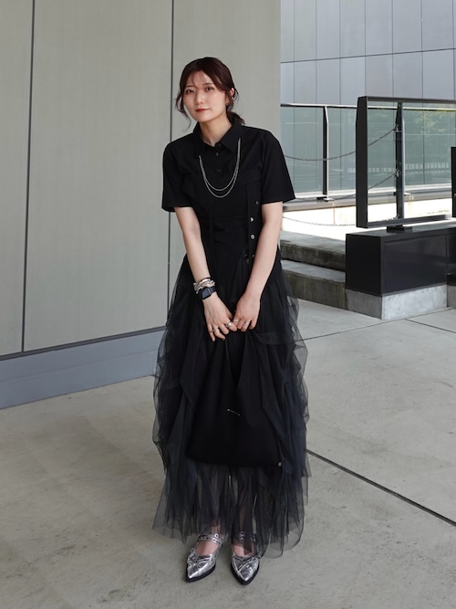 デニムcarrie(ボリュームチュールスカート)（スカート）｜LA BELLE