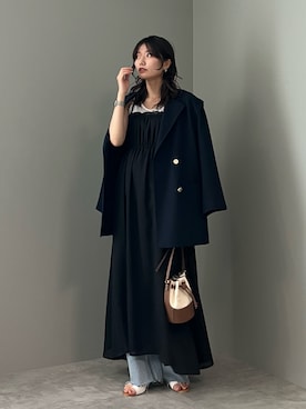 「earth music&ecology（アースミュージックアンドエコロジー）のアイテム（ジャケット/アウター）」を使った、Yurinaさん（レディース・166cm）の春コーディネート