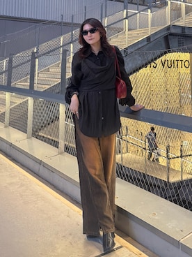 「MURUA（ムルーア）のアイテム」を使った、Yurinaさん（レディース・166cm）の秋コーディネート