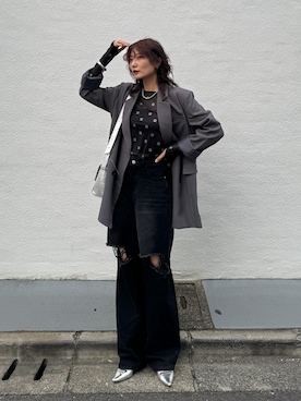 「LVEU.（ラブユ.）のアイテム」を使った、Yurinaさん（レディース・166cm）の春コーディネート