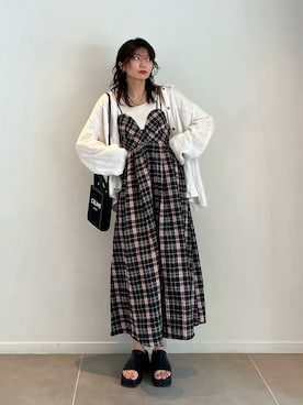 「フェスコーデ」｜「アイテム（その他）」を使った、Yurinaさん（レディース・166cm）の夏コーディネート