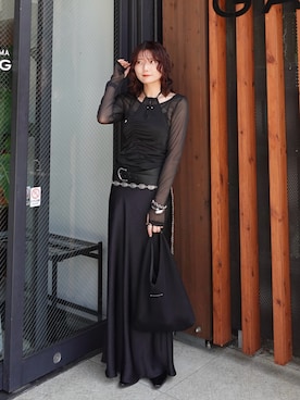 「MM6 Maison Margiela（ｴﾑｴﾑｼｯｸｽ ﾒｿﾞﾝ ﾏﾙｼﾞｪﾗ）のアイテム」を使った、Yurinaさん（レディース・166cm）の春コーディネート