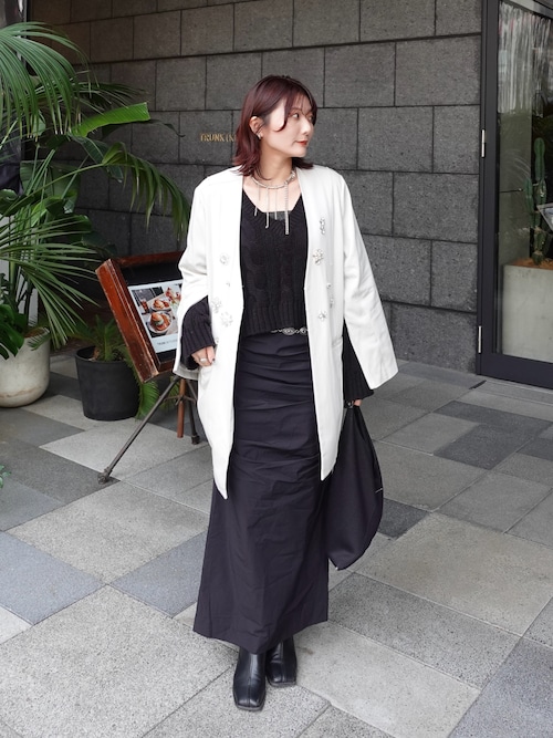 jose moon ロングジレ JOSE MOON（ジョゼムーン）の「SIDE OPEN JACKET DRESS/サイドオープン