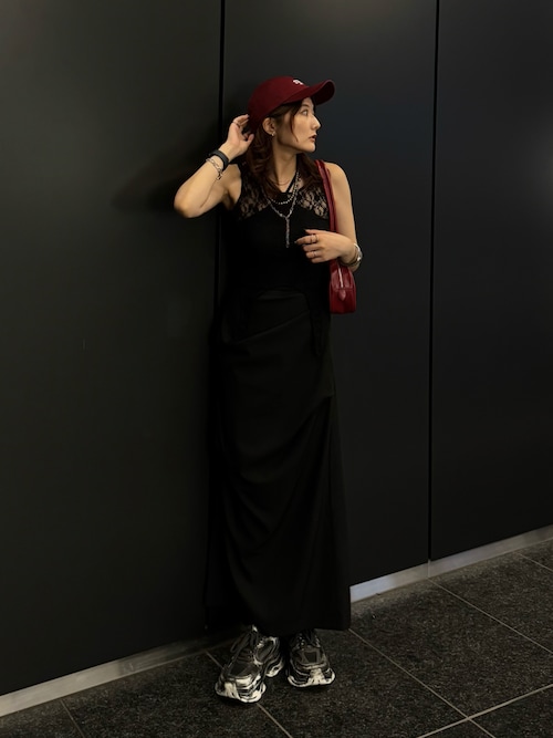 LGB タンクトップ黒裏地赤 セール】FLOR LACE タンクトップ（タンクトップ）｜LAGUA GEM