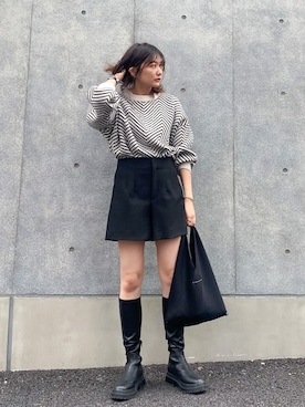 「moment+」｜「アイテム（その他）」を使った、Yurinaさん（レディース・166cm）の秋コーディネート