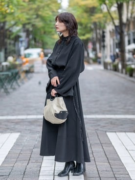 「MARNI（マルニ）のアイテム」を使った、Yurinaさん（レディース・166cm）の春コーディネート