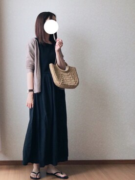 Gu ジーユー のワンピース ドレス ブラック系 を使った人気ファッションコーディネート Wear