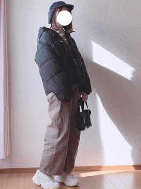 「LBC（エルビーシー）のアイテム（帽子）」を使った、kさん（レディース・158cm）の冬コーディネート