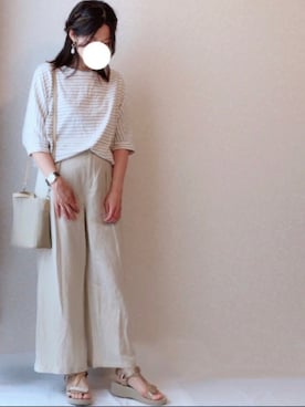 「CURI BISCUI（キュリ　ビスキュイ）のアイテム」を使った、kさん（レディース・158cm）の夏コーディネート