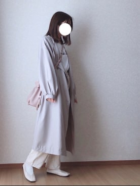 「GRL（グレイル）のアイテム（トレンチコート）」を使った、kさん（レディース・158cm）の春コーディネート