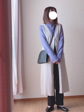 「ハイネックトップス」｜kさん（レディース・158cm）の秋コーディネート