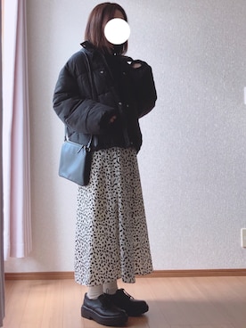 kさんの「ダルメシアン柄フレアスカート」を使ったコーディネート
