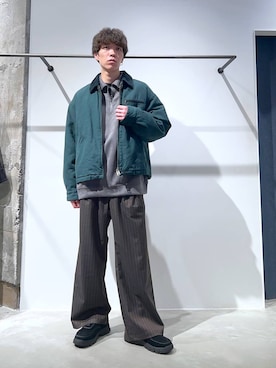 「アイテム（ブルゾン）」を使った、かんたさん（メンズ・169cm・20代）の秋コーディネート