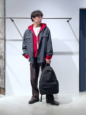 「RAGEBLUE（レイジブルー）のアイテム（パーカー）」を使った、かんたさん（メンズ・169cm）の秋コーディネート