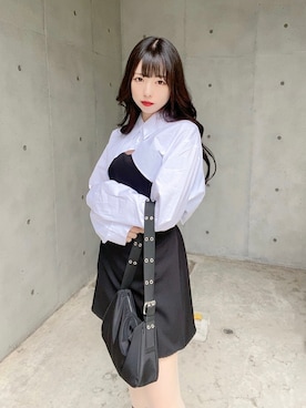 「韓国コーデ」｜「アイテム（ジャンパースカート）」を使った、미카(ミカ)さん（レディース・157cm）の夏コーディネート