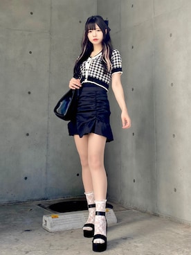 「shein」｜「アイテム（アイシャドウ）」を使った、미카(ミカ)さん（レディース・157cm）の夏コーディネート