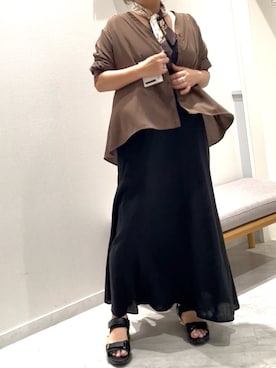 「GLOBAL WORK（グローバルワーク）のアイテム（スカート、ブラック系）」を使った、sakissさん（レディース・164cm）の春コーディネート