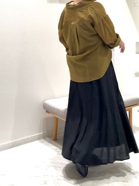 「GLOBAL WORK（グローバルワーク）のアイテム（スカート、ブラック系）」を使った、sakissさん（レディース・164cm）の春コーディネート