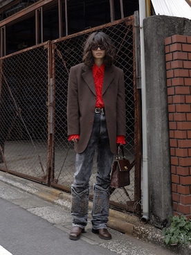 「Y/Project（ワイプロジェクト）のアイテム」を使った、Kosei Yutakaさん（メンズ・171cm）の冬コーディネート