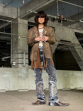 「Y/Project（ワイプロジェクト）のアイテム」を使った、Kosei Yutakaさん（メンズ・171cm）の秋コーディネート