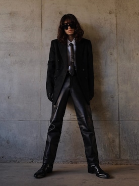 「Yves Saint Laurent（イヴサンローラン）のアイテム（シューズ）」を使った、Kosei Yutakaさん（メンズ・171cm）の冬コーディネート