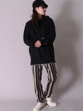 「HUF（ハフ）のアイテム（帽子）」を使った、【BAYBLO】Officialさん（メンズ・172cm）の冬コーディネート