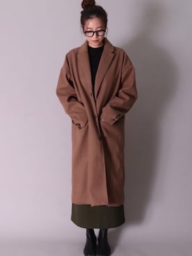「アイテム（チェスターコート）」を使った、【BAYBLO】Officialさん（レディース・169cm・30代）の秋コーディネート