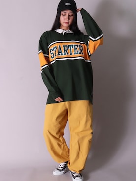 「STARTER BLACK LABEL（スターターブラックレーベル）のアイテム（チノパンツ）」を使った、【BAYBLO】Officialさん（レディース・159cm）の冬コーディネート