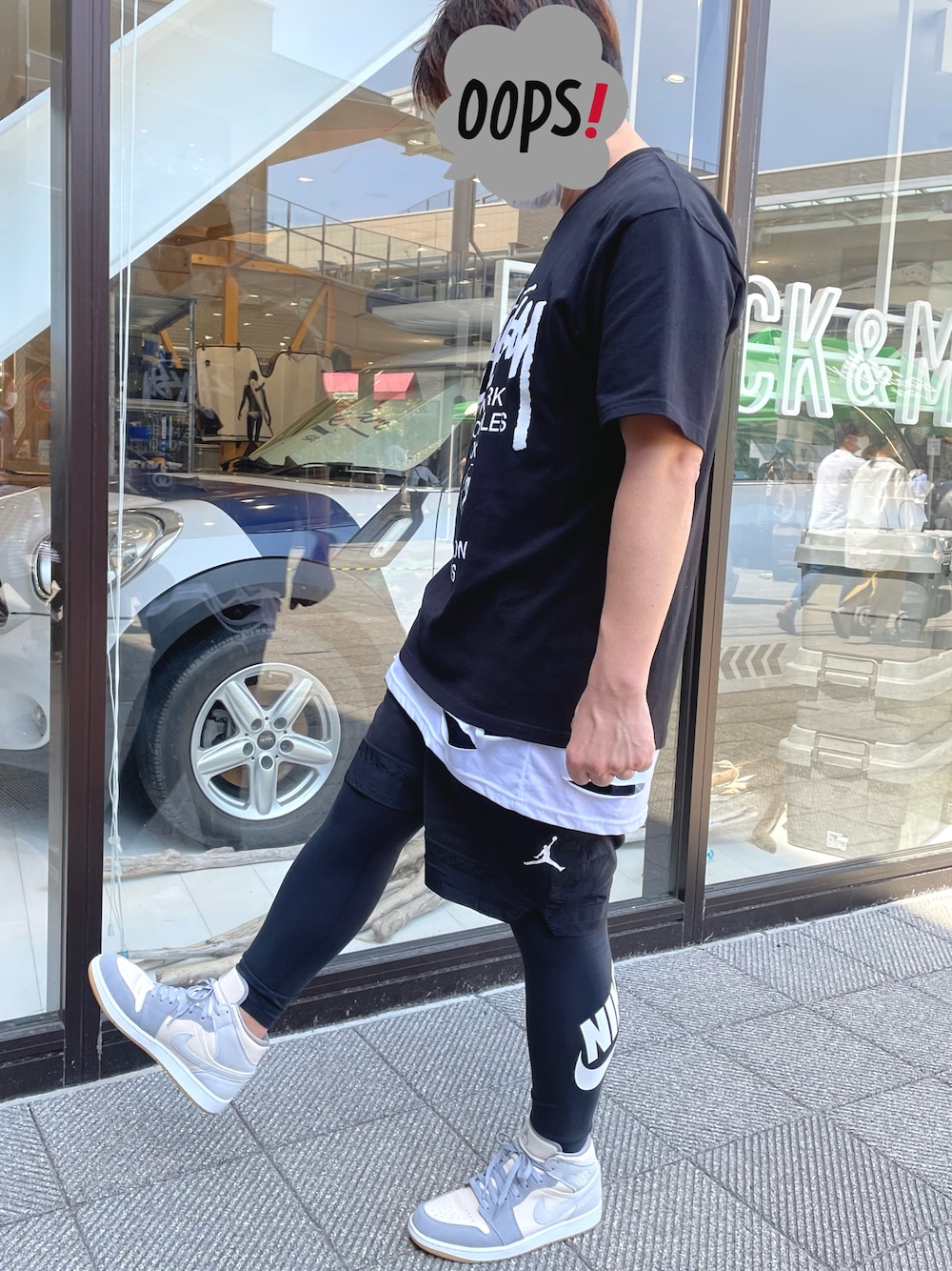 新品 NIKE Tシャツ ショート レギンス スパッツ 130 上下セット Nike ジョギングウエア ショートパンツMとレギンスSセット