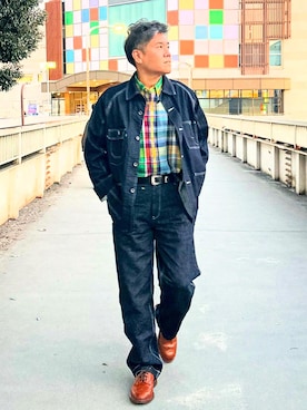 「アイテム（パンツ）」を使った、小泉ヨッチ さん（メンズ・180cm・50代）の秋コーディネート