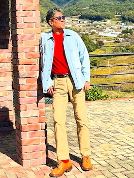 「アイテム（シューズ）」を使った、小泉ヨッチ さん（メンズ・180cm・50代）の秋コーディネート
