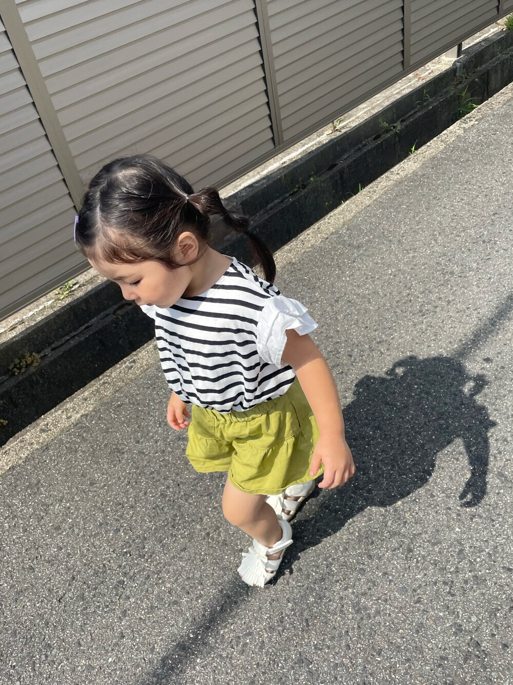「2歳、女の子、ZOZOKIDSDAY」｜「GUの100（その他パンツ、グリーン系）」を使った、w-kさん（キッズ・100cm）の夏コーディネートの1枚目の写真
