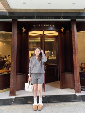 「アイテム（レッグウェア）」を使った、Ying Wuさん（レディース・170cm・20代）の冬コーディネート