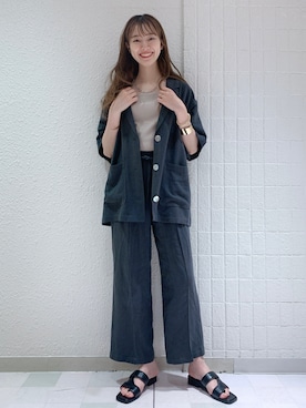 「ジーナシス」｜「アイテム（タンクトップ）」を使った、ai (FOREVER21)さん（レディース・167cm）の夏コーディネート