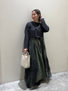 「アイテム（ワンピース/ドレス）」を使った、RENAさん（レディース・153cm・30代）の春コーディネート