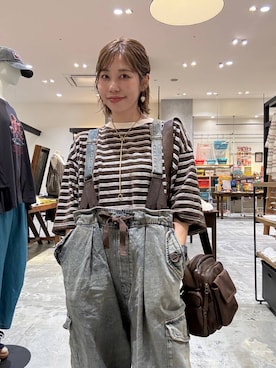 「アイテム（ショルダーバッグ）」を使った、RENAさん（レディース・153cm・40代）の夏コーディネート