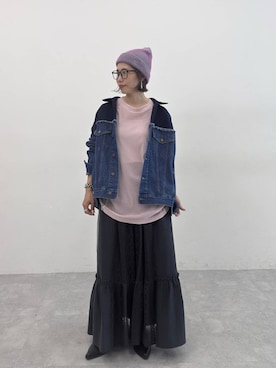 「アイテム（スカート）」を使った、RENAさん（レディース・153cm・40代）の夏コーディネート
