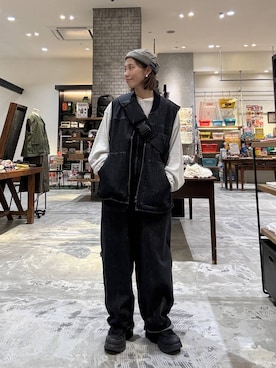 「niko and...（ニコアンド）のアイテム（オールインワン・サロペット）」を使った、RENAさん（レディース・153cm）の秋コーディネート